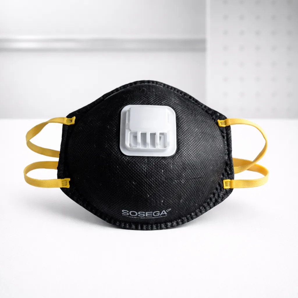 [130705] Respirador N95 Negro con Válvula